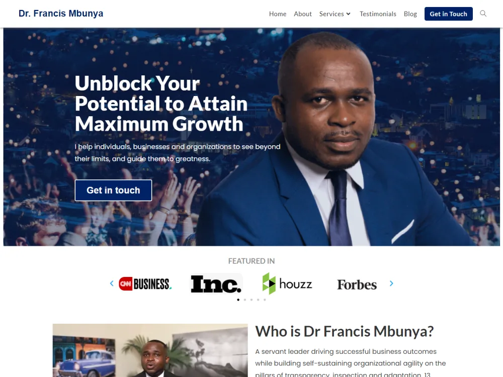 Dr. Francis Mbunya website