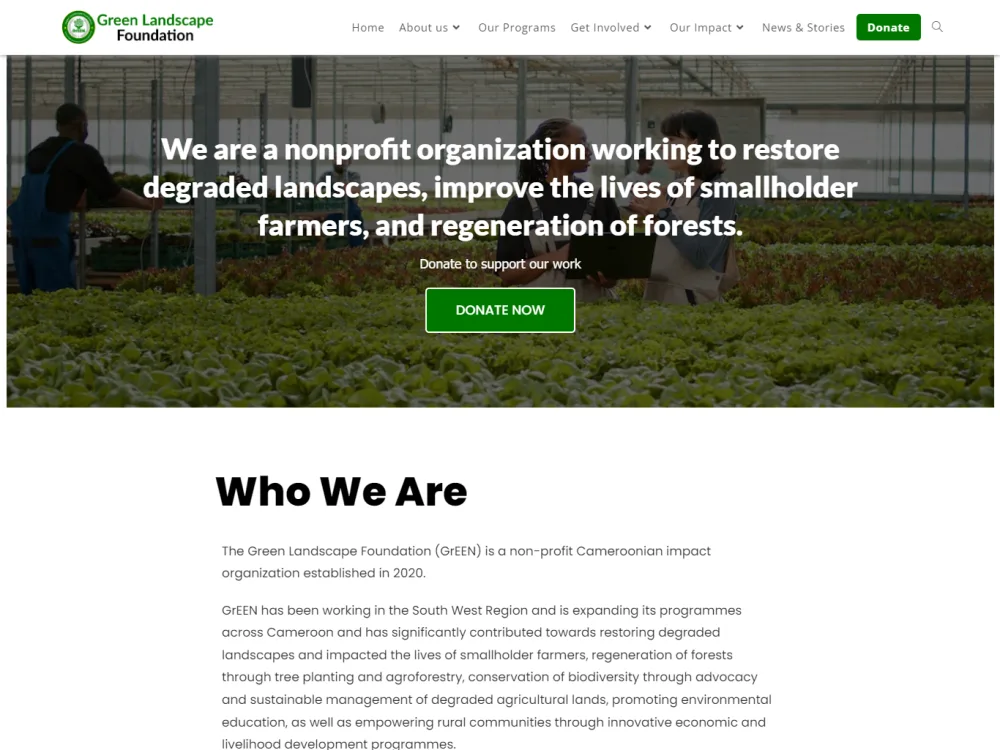 Green Landscape Foundation website