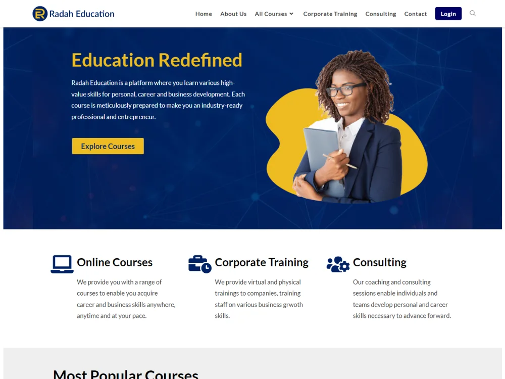Radah Education website